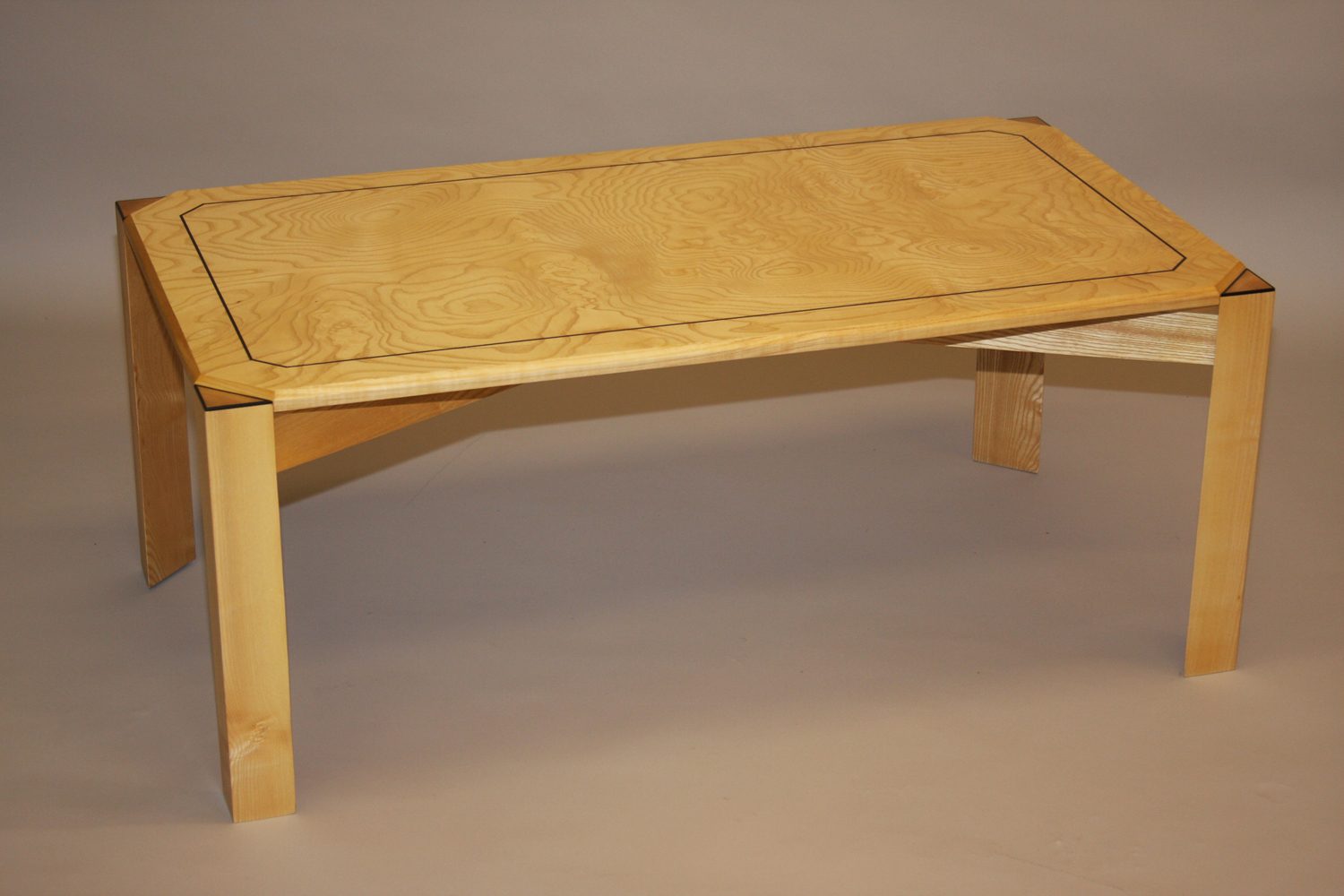 Figured Ash Oblong Coffee Table