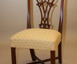 Mahogany Chippendale Style, with Stuff Over Sprung Seat and Rumbold Cross Stretcher