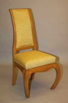 Oriental Style Oak Side Chair