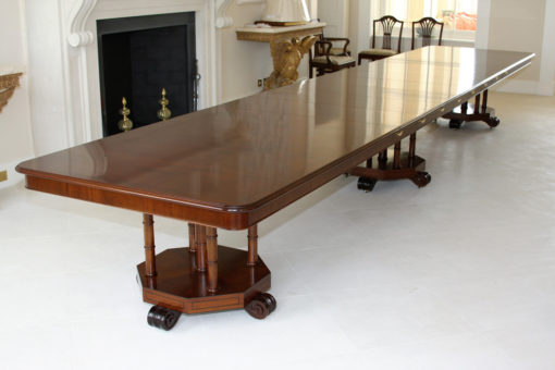 Mahogany Triple Pedestal Dining Table
