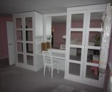 Pair of wardrobes with central dressing table