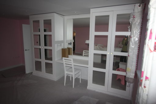 Pair of Wardrobes with Central Dressing Table