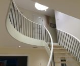 Curved Staicase Handrail with Curved Landing