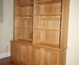 Oak Bookcase Fitted into Left hand Corner