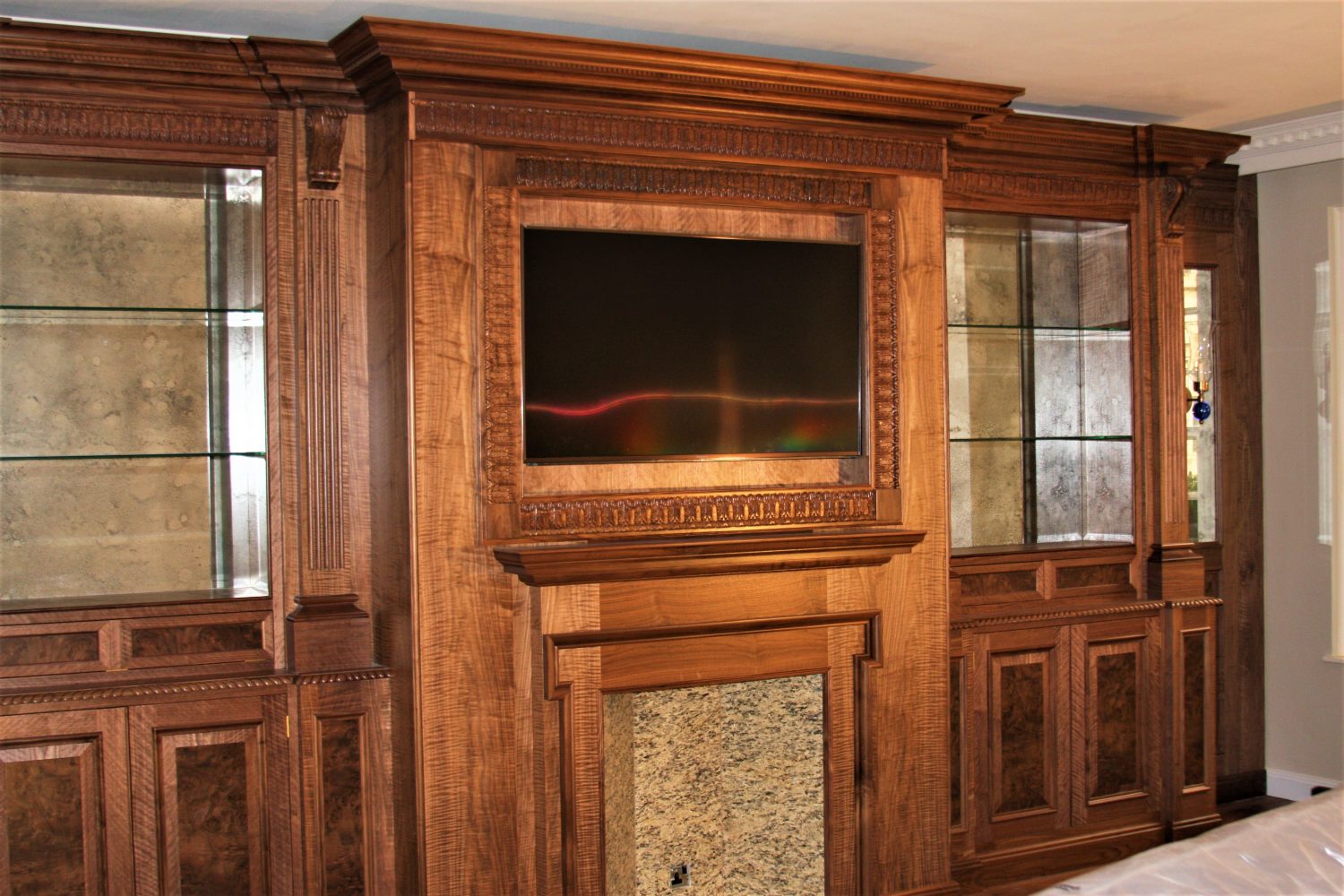 Acanthus frame Surrounding Reccessed TV