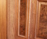 American Burr Walnut Panels on Pillars and Doors