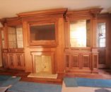 American Walnut Fireplace with Bookcases
