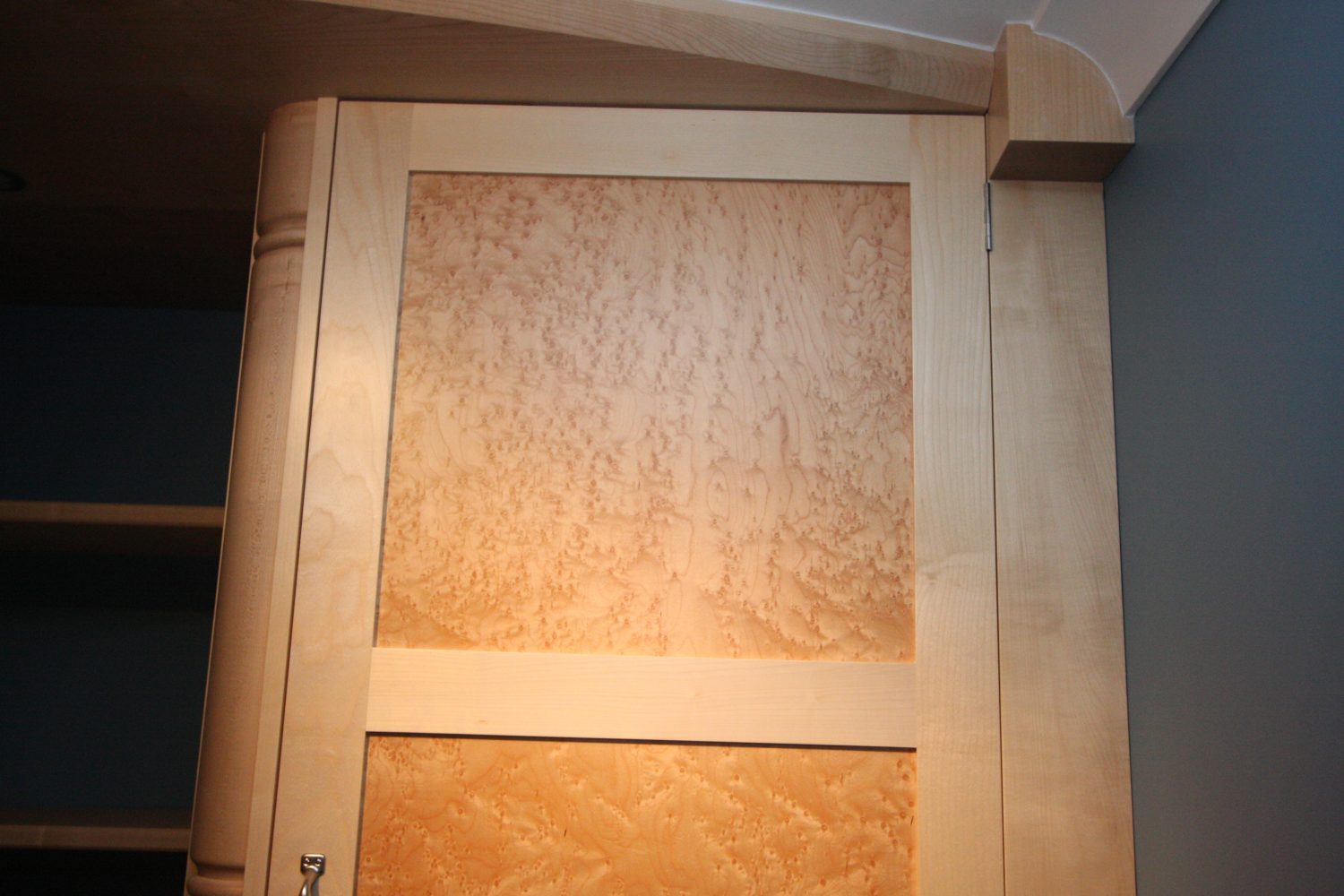 Birds-Eye Maple Door Panels in a Sycamore Frame