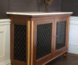 Mahogany Cabinets with Marble Tops