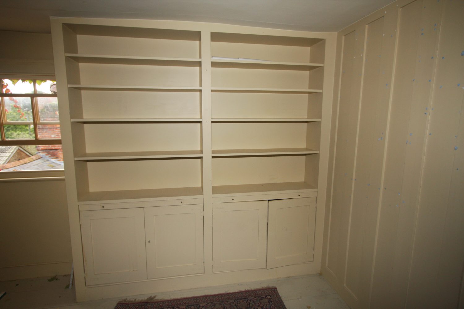 Hand Painted Bookcase with cupboards below
