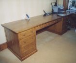 Large Oak Pedestal Desk