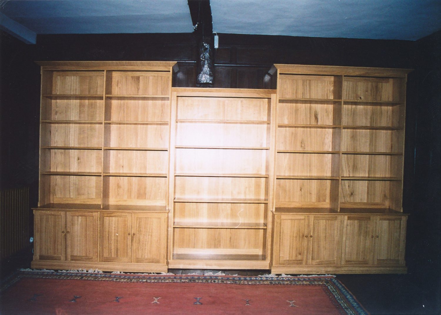 Pair of Large Bookcase Units with Linking Bookcase 